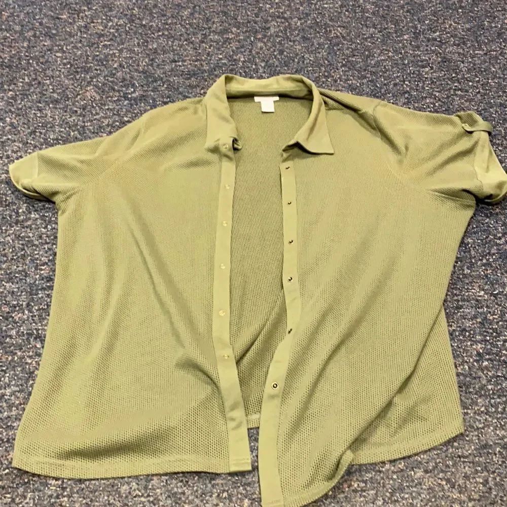 Avenue Green Jersey Snap Button Up sz. 30/32
